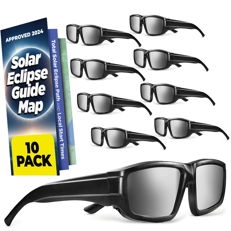 12 Pack NEW Solar Eclipse Glasses 2024 ISO CE Certified For Direct Sun  Viewing