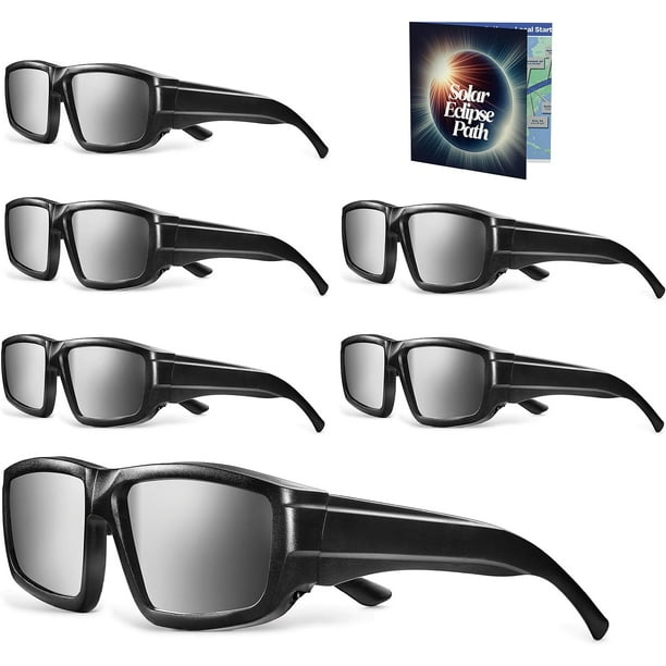Solar Eclipse Glasses 6 pack 2024 CE and ISO Certified Safe Shades for