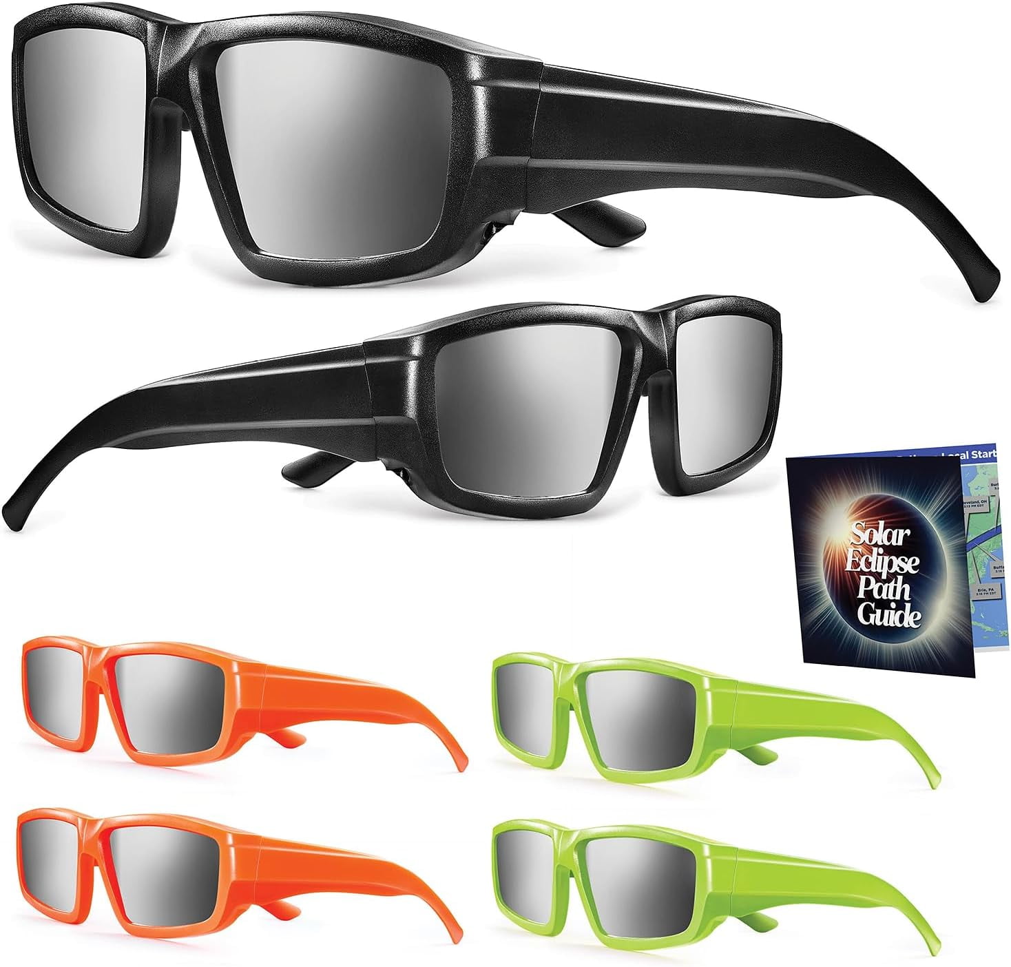 Solar Eclipse Glasses 6 pack 2024 CE and ISO Certified Safe Shades for