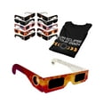 thumbnail image 1 of Solar Eclipse Glasses pack ISO certified 2024 viewing shade safe for direct sun Shirt + 10 Bundle / Black 3X-Large, 1 of 5