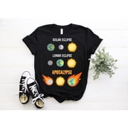 Solar Eclipse Lunar Eclipse Apocalypse T-Shirt, Solar System, Galaxy Lover Gift, Dwarf Planets, Space Geeks, Astronomy Astronaut Spaceman,
