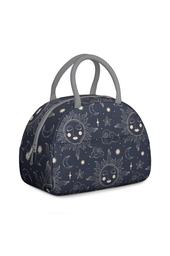 Solar Eclipse Lunch Bag - Dramatic Sun & Moon Alignment, Thermal Insulated Tote for Astronomy Lovers