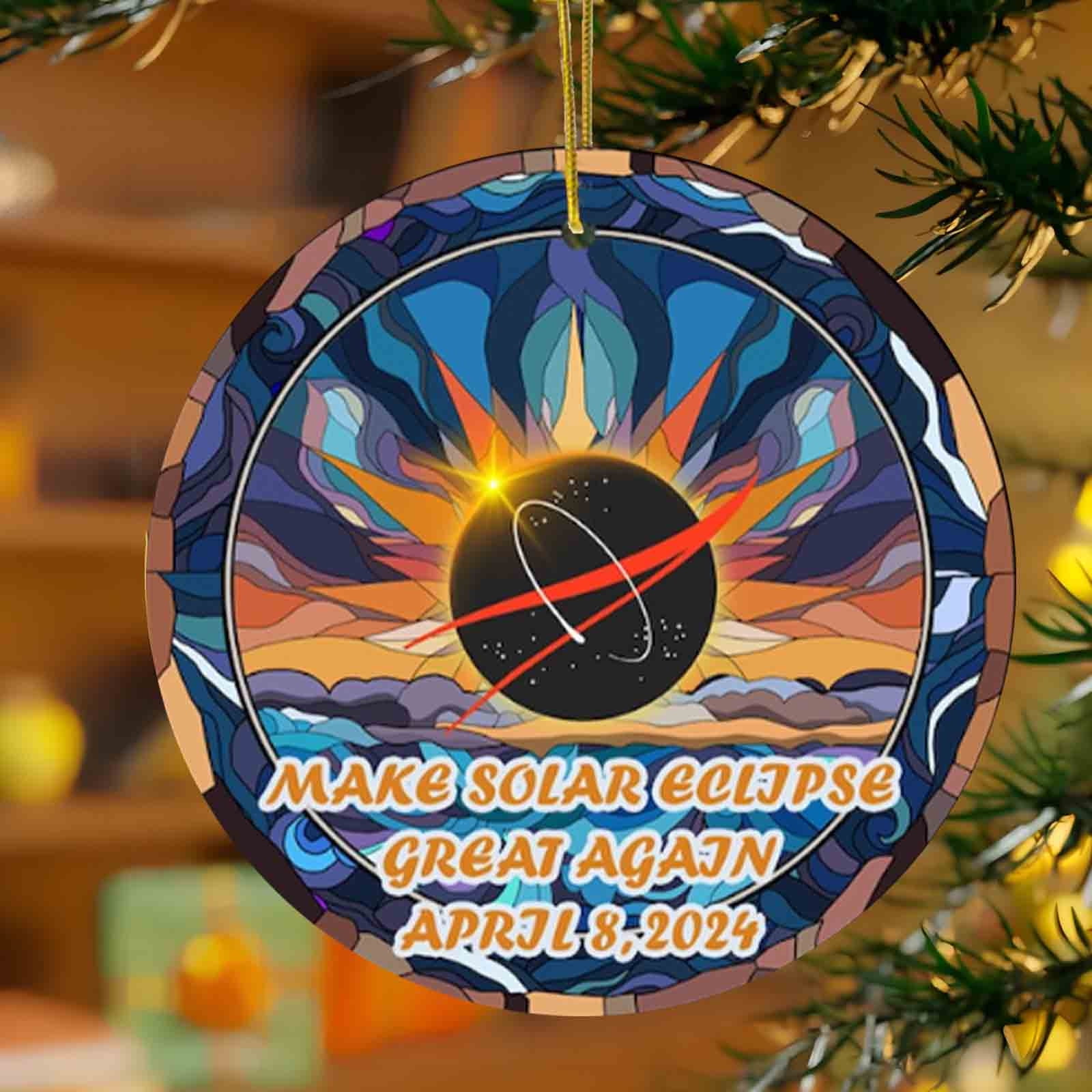 Solar Eclipse Ornament 2025, Total Solar Eclipse Ornament, Solar
