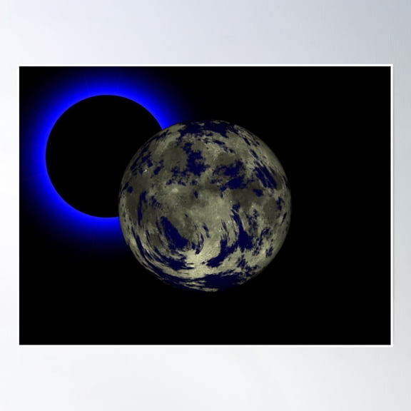 Solar Eclipse Poster Wall Art, Modern Wall Decor, 12x18 UNFRAMED