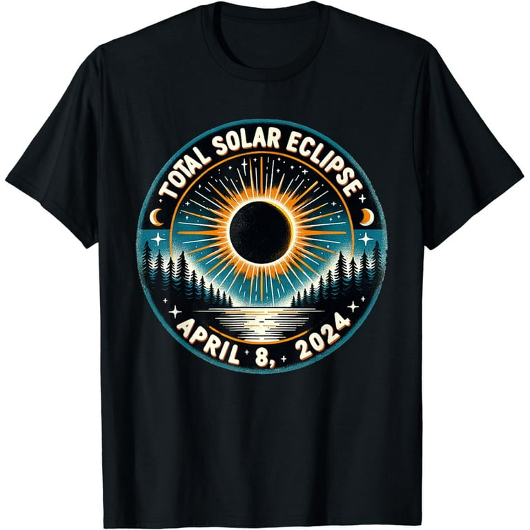 Solar Eclipse Shirt Astronomy Vintage 2024 Solar Eclipse T-Shirt