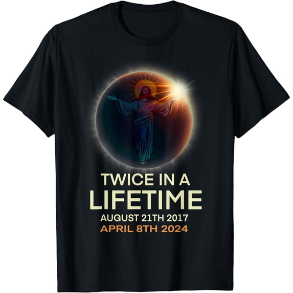 Solar Eclipse Shirt Twice In A Lifetime 2024 Solar Eclipse T-Shirt