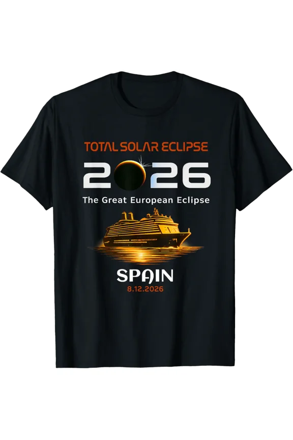 Solar Eclipse Spain Sea Cruise T-Shirt