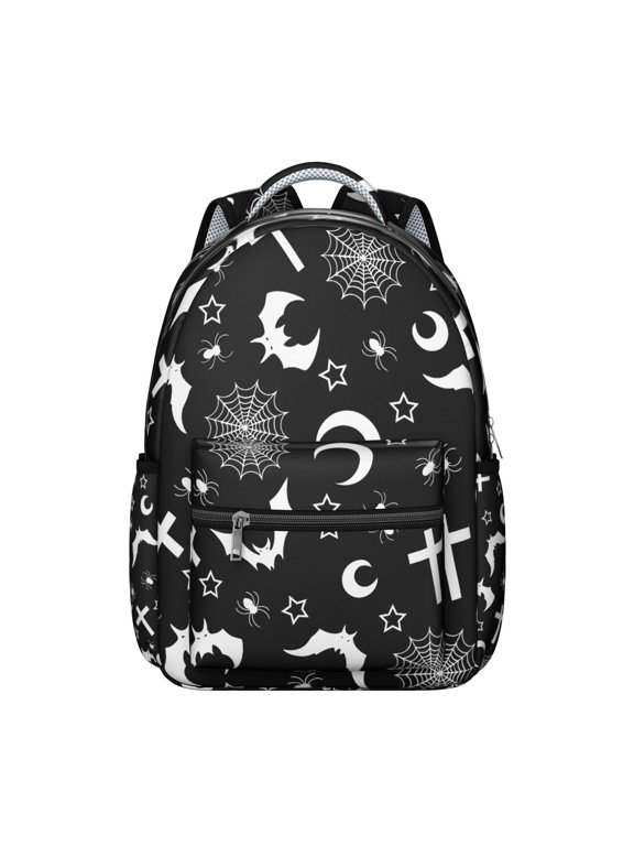 Solar Eclipse Student Backpack Durable Waterproof Composite Oxford Cloth with Gothic Moon and Sun Print, Comfortable Adjustable Straps, Large Capacity for School and Outdoor Activities