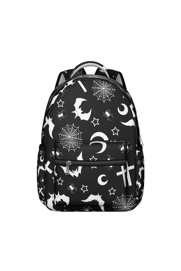 Solar Eclipse Student Backpack Durable Waterproof Composite Oxford Cloth with Gothic Moon and Sun Print, Comfortable Adjustable Straps, Large Capacity for School and Outdoor Activities