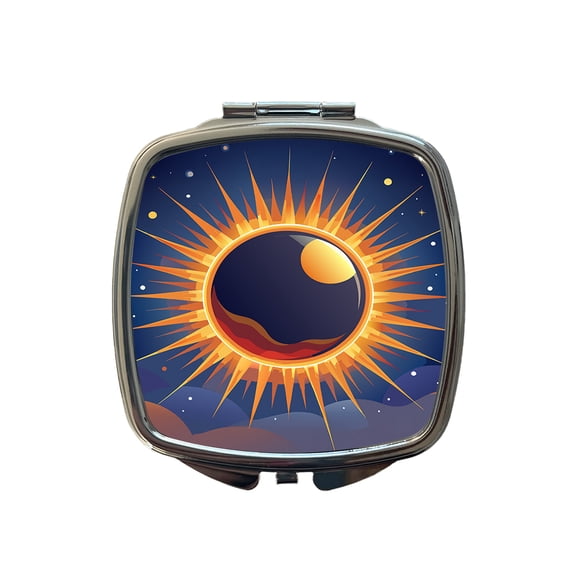 Solar Eclipse Sun Travel Makeup Handbag Purse Small Pocket Compact Mirror