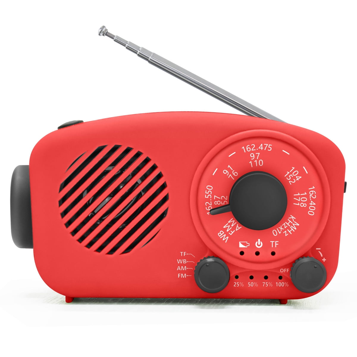 Solar Emergency Hand Crank Weather Radio, Portable Self Powered Noaa Am ...