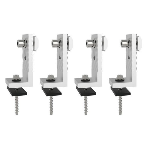 Solar End Clamp Solar Panel Mounting L Bracket Clamps Aluminum Rail End Clamps