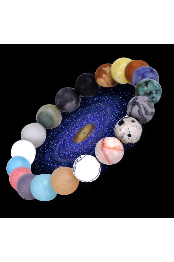 Solar Energy Bracelet Natural Stone Universe Pearl Eight Planets Theme Series Bracelet