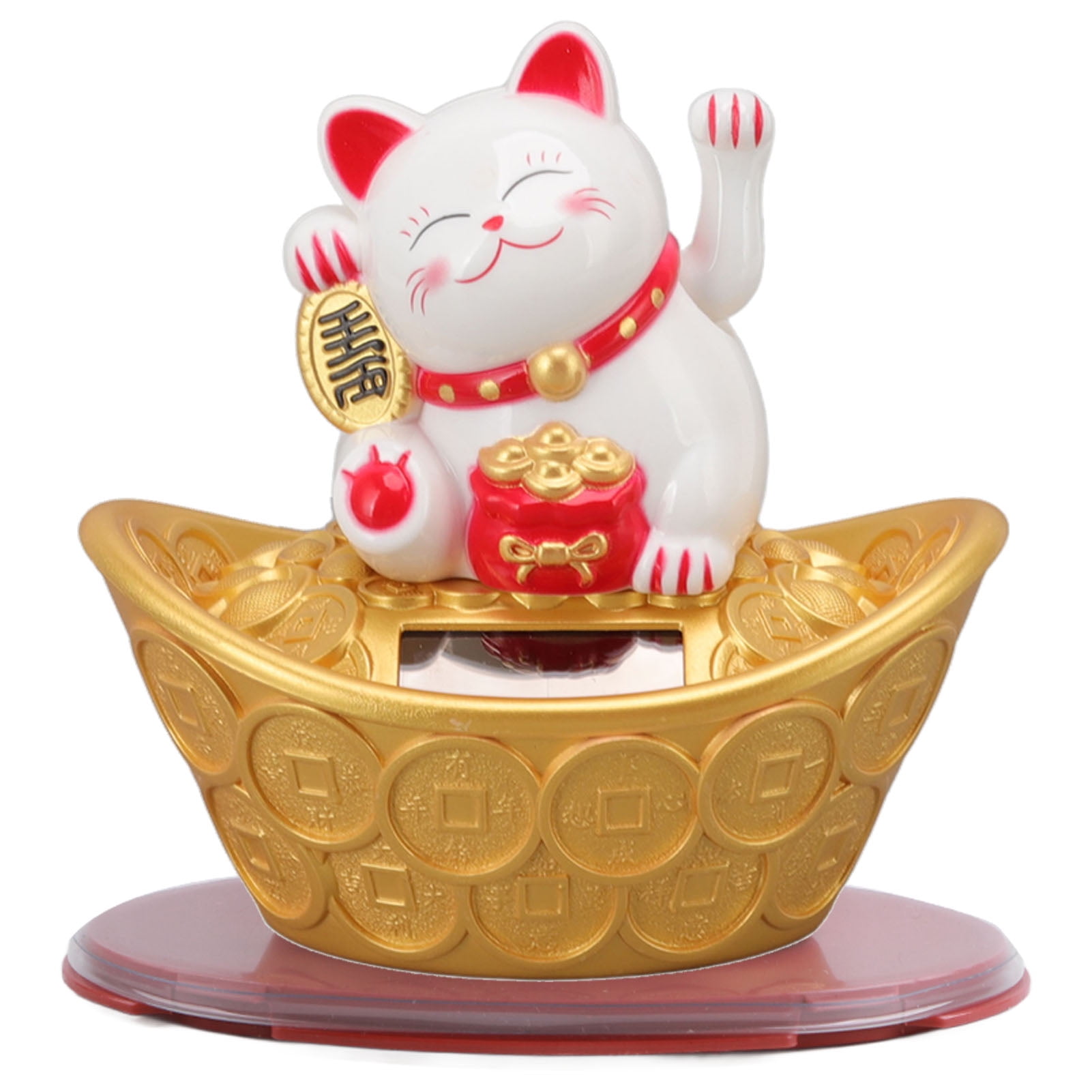 Solar Energy Lucky Cat Ornament Solar Wealth Welcome Waving Hand ...