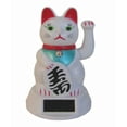 thumbnail image 1 of Solar Energy White Lucky Cat Statue, 1 of 1