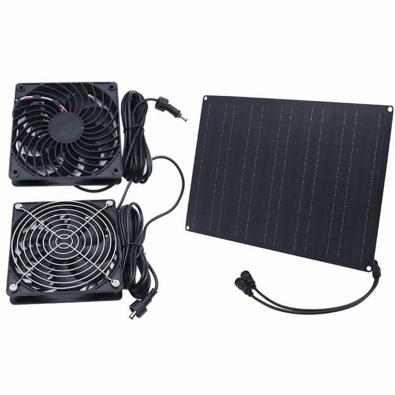 Solar Exhaust Fan 15W Solar Powered Fan with 22.5% Efficiency IP66 Waterproof for Chicken Coop, Greenhouse, Pet House, and Outdoor Ventilation