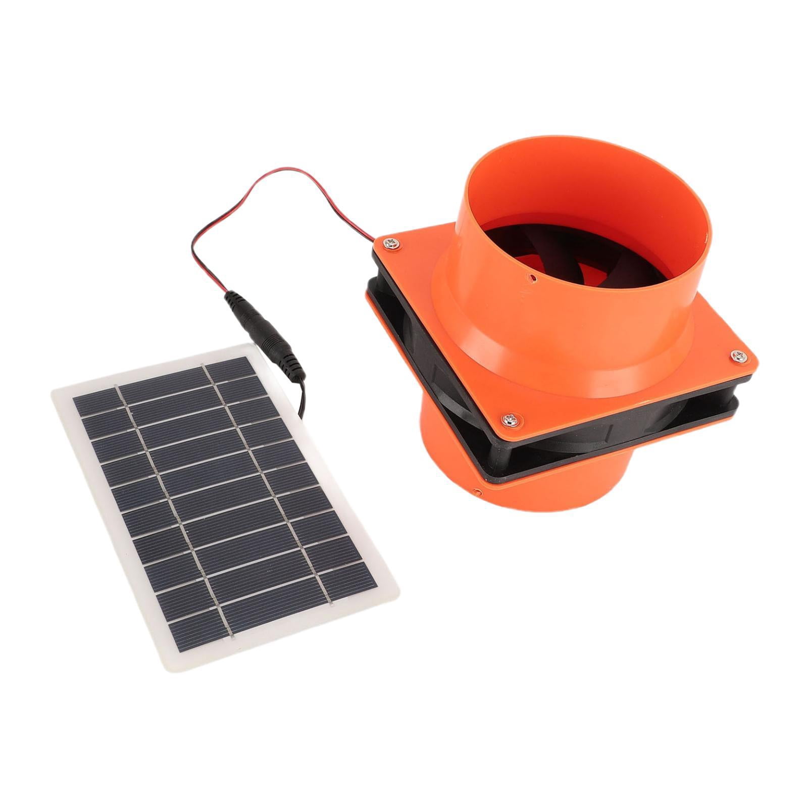 Solar Exhaust Fan Ventilation Kit 12V Silent Operation for Boat Cabin Kitchen Greenhouse Pet House