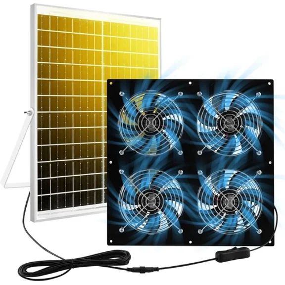 Solar Exhaust Fan for Chicken Coop/Solar Powered Fan for Outside/Solar Greenhous