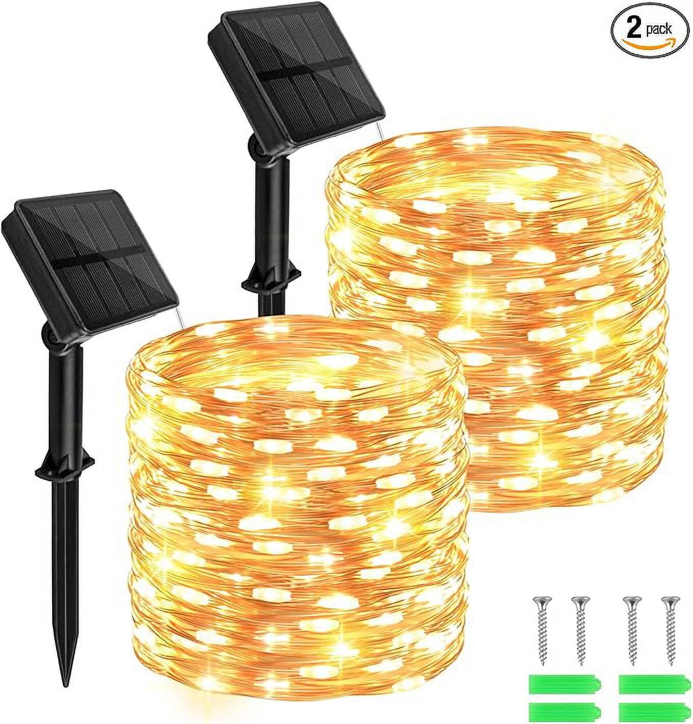 Solar Fairy Lights Outdoor Waterproof Ft Led Solar String Lights For Outside Modes