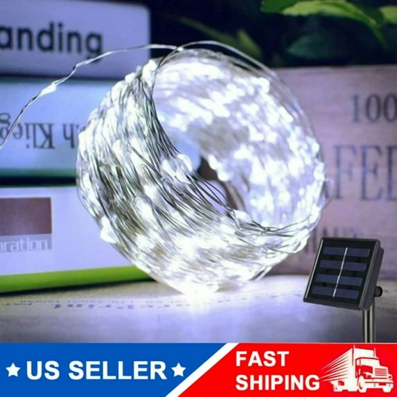 Solar Fairy String Light 2M 200 Led Copper Wire Outdoor Waterproof Garden Decor