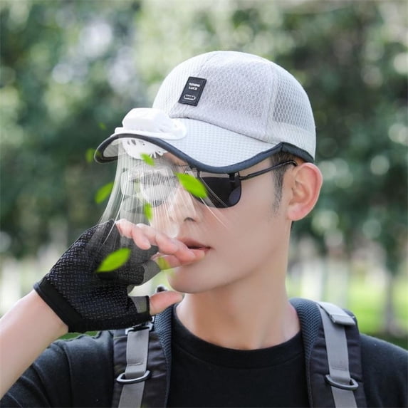 Solar Fan Baseball Cap, 2026 Spring Summer Solar Rechargeable Fan Cap, UV Protection Sun Shade Baseball Hat, Breathable Sun Hat for Men Outdoor Hiking Fishing and Gardening