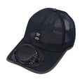 thumbnail image 1 of Solar Fan Baseball Cap, Style D, Rechargeable Cooling Hat for Men, Sun Protection Outdoor Cap for Fishing, Hiking, Travel, Summer, 1 of 6