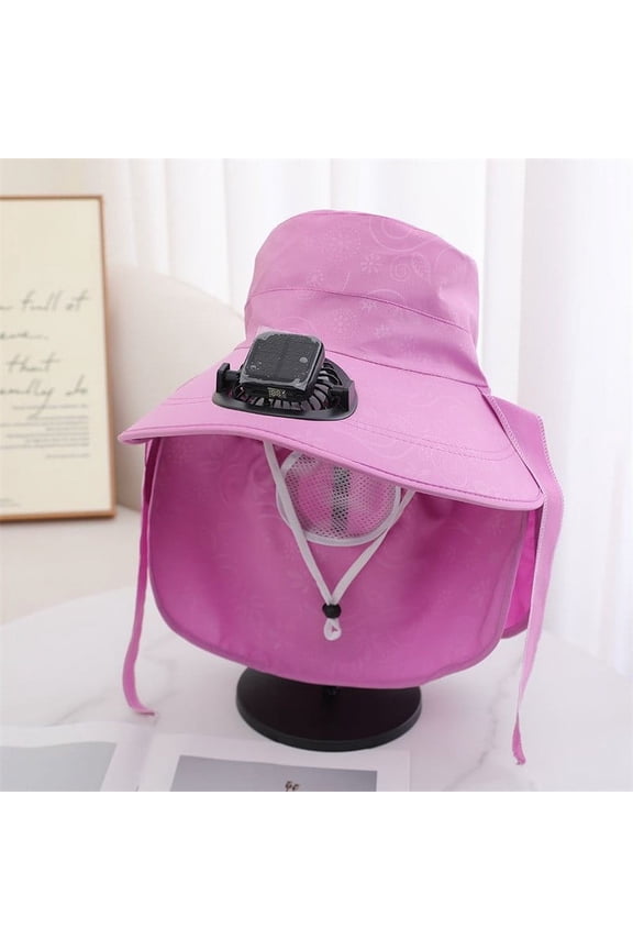 Solar Fan Bucket Hat for Men Women UPF50+ Sun Wide Brim Outdoor Sports Summer Fishing Hat with Technology Gardening Hat Women Outback Hat Washable Swim Hat Men Womens Summer Hat Roofing Hats