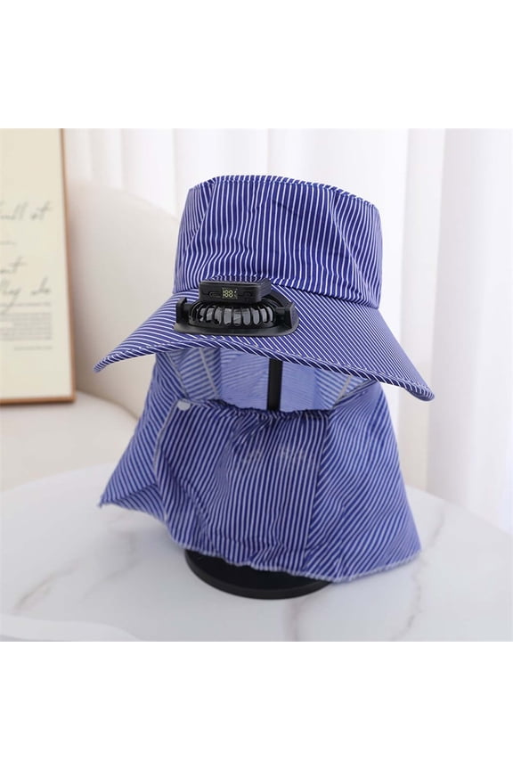 Solar Fan Bucket Hat For Men Women UPF50+ Sun Wide Brim Outdoor Sports Summer Fishing Hat With Technology The Rain Hat Women Beach Hats for Summer Men's Summer Hats Summer Travel Roofing Hats Wide Rim