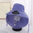 thumbnail image 1 of Solar Fan Bucket Hat For Men Women UPF50+ Sun Wide Brim Outdoor Sports Summer Fishing Hat With Technology Womens Outdoor Hats Hats for Women Small Head Rain Hats for Men Junior Swim Hat up Top Hats, 1 of 2