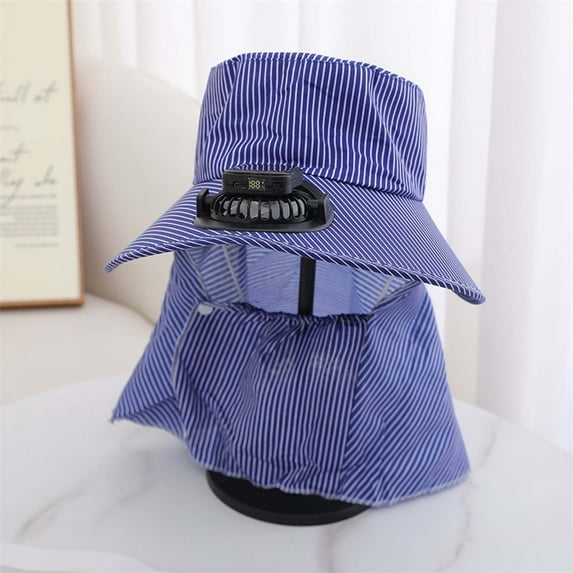 Solar Fan Bucket Hat for Men Women UPF50+ Sun Wide Brim Outdoor Sports Summer Fishing Hat with Technology Womens Rain Hat Hat Wide Face Visor Hat Solar Roller Hat Wot H Hat Is 17 Visor Women