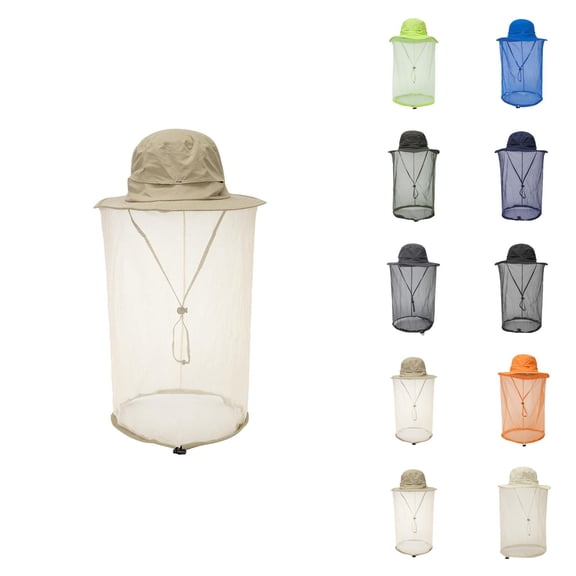 Solar Fan Bucket Hat with Neck Cover - Cooling UV Protection Cheers.US Keeping Beekeeper Hat Hats Fishing Gardening Apicultura Cap With Head Net Netting Mesh Hood For Men Women