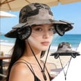 thumbnail image 1 of Solar Fan Hat with Detachable Design, Outdoor Sun Hat Featuring 3-Speed Solar Powered Fan, Neck & Face Cover for Hiking, Gardening, Camping, Travel, Breathable Mesh, 1 of 6
