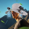 thumbnail image 1 of Solar Fan Hat Hat with Fans Solar Power Fan Hat USB Charging Outdoor Men Women Wide Brim Sun Hats with 2 Solar Fan Breathable Bucket Hat Outdoor Fishing Hat for Hiking Camping, 1 of 9