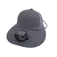 thumbnail image 1 of Solar Fan Hat, Mesh Baseball Cap with Solar Fan, Summer UV Protection Sun Hat, Solar Powered/USB Charging Fan Cap，Versatile Layout，Waterproof and Sweat（Dark Gray）, 1 of 6