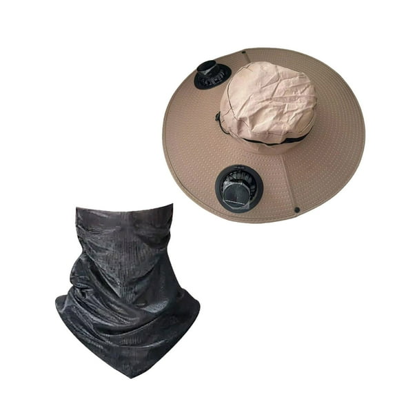 Solar Fan Hat, Outdoor Anti UV Wide Brim Hat with 2 Solar Fan, Outdoor Wide Brim Solar Fan Hat,Sun Built in Solars with USB Charging for Women and Men