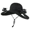 thumbnail image 1 of Solar Fan Hat Outdoor Wide Brim Fishing Cap with USB Charging Hands-Free Cooling Summer Sun Protection, 1 of 8