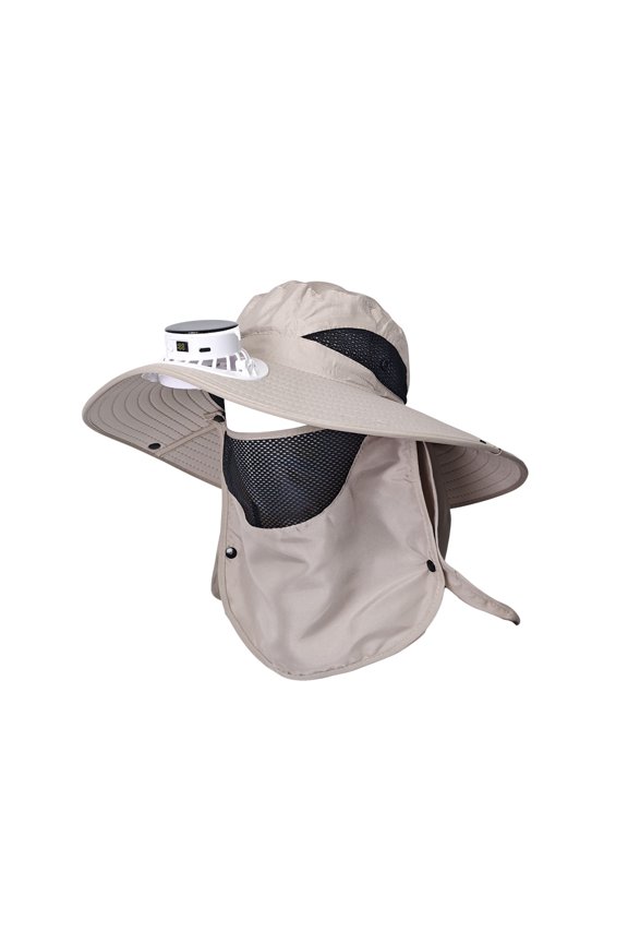 Solar Fan Hat,Solar Hat with Fan Solar-Powered Mini Fan With USB Rechargeable Battery & Solar Powered Sun Hat For Men Summer Outdoor Summer Hiking Camping Beach