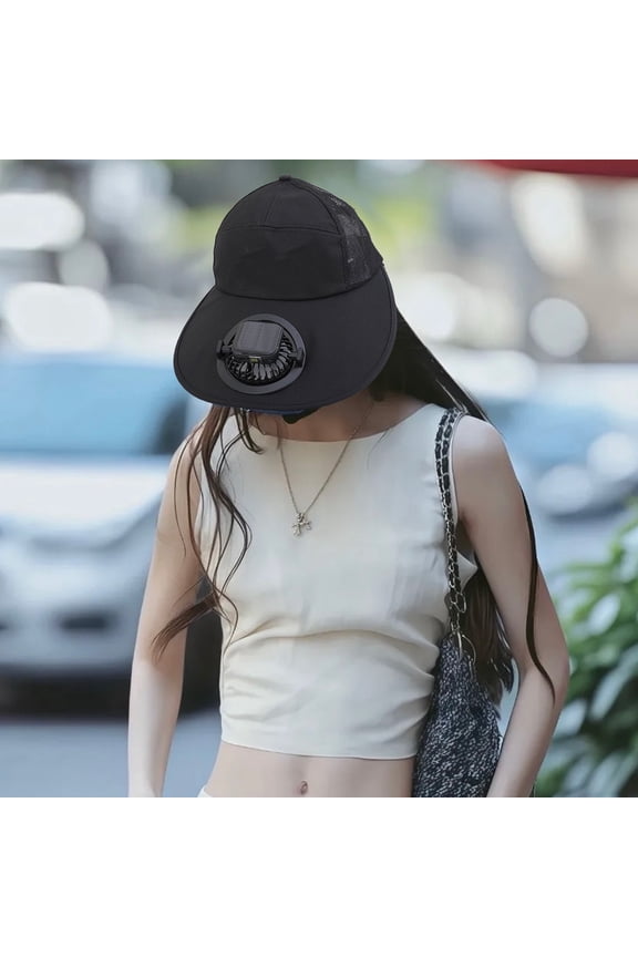 Solar Fan Hat,Solar Powered Fan Hat,Mesh Baseball Cap with Solar Fan,Summer Sun Hat,Solar Powered/USB Charging Fan Cap