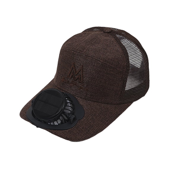 Solar Fan Hat, USB Rechargeable & Solar Powered Cooling Hat with Adjustable 360° Fan, Portable Sun Protection Hat for Outdoor Sports, Breathable Detachable Sun Hat