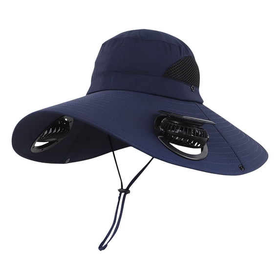 Solar Fan Hat Wide Brim Solar Fan Hat Outdoor Wide Brim Sun Hat with Solar Fan Fishing Hat for Men Women, Beach Hat Removable