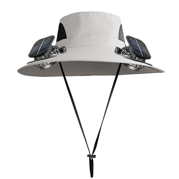 Solar Fan Hat Wide Brim Sun Hat, Outdoor Cooling Hat With Dual Fan System And 3 Speed Adjustable Airflow, Hands Free Cooling Sun Protection Hat for Fishing Hiking Gardening