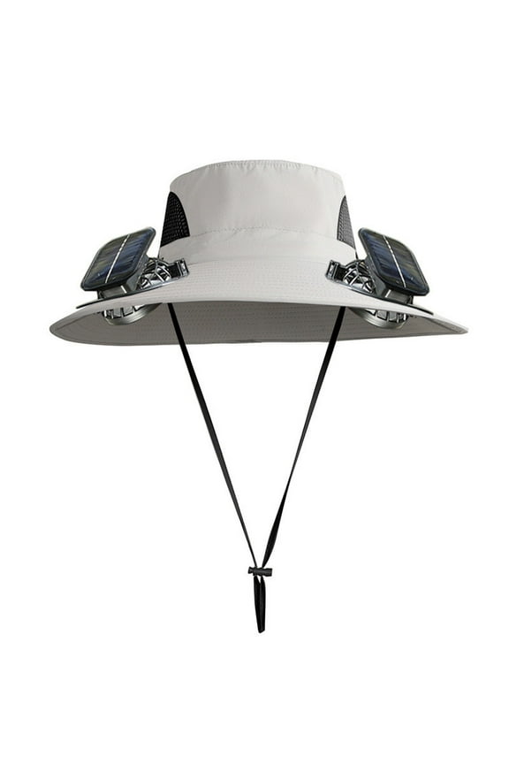 Solar Fan Hat Wide Brim Sun Hat, Outdoor Cooling Hat With Dual Fan System And 3 Speed Adjustable Airflow, Hands Free Cooling Sun Protection Hat for Fishing Hiking Gardening