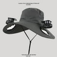 thumbnail image 1 of Solar Fan Hat, Wide Brim Sun Hat with 2 Built-in Solar Fans, UPF 50+ Sun Protection Outdoor Fishing Hiking Camping Beach, 1 of 9