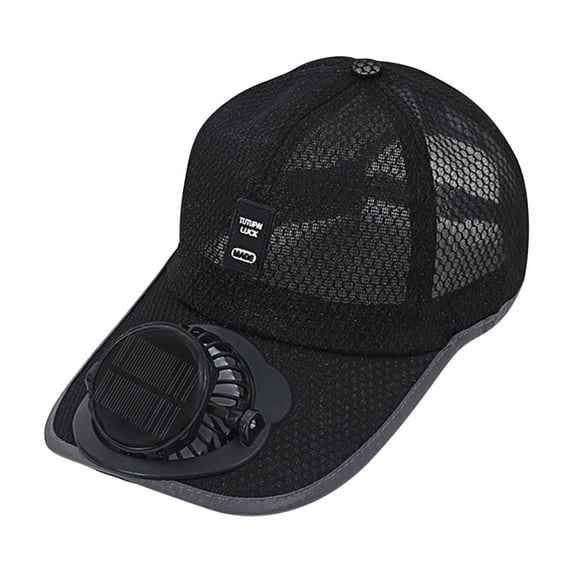 Solar Fan Hats, Hat with Fan Inside Rechargeable Fan Baseball Cap for Men, 2026 Spring Summer Sun Protection Hat with Built-in Solar Fan, Adjustable Sunshade Cap for Outdoor Sports, Hiking, Beach
