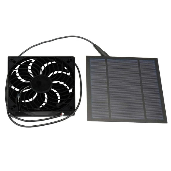 Solar Fan, Solar Powered Fan, Solar Panel Fan Kit Solar Powered Exhaust Fan for Small Chicken Coops, Greenhouses, Sheds, Pet Houses, Solar Ventilation Fan Solar Exhaust Fan