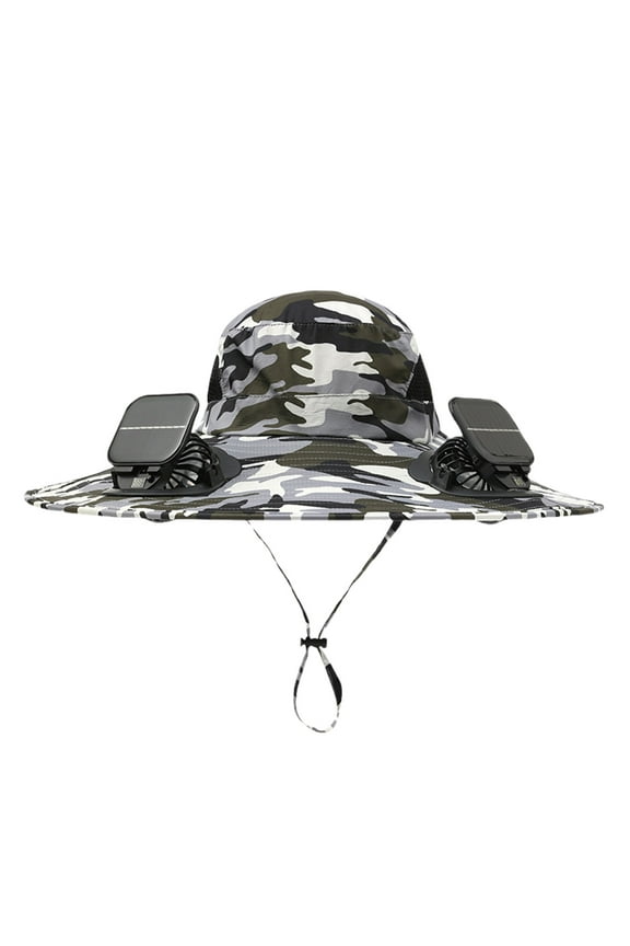 Solar Fan Sun Hat For Women Men Summer Outdoor Hiking Walking Breathable Wide Brim Hat With Fan For Daily Use Ladies Summer Hats Wot H Hat Hats for Women Sports Hats for Mens Woman Beach Bag Gear Top