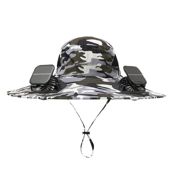 Solar Fan Sun Hat For Women Men Summer Outdoor Hiking Walking Breathable Wide Brim Hat With Fan For Daily Use Old Man Hats Women Fedora Summer Hat Men Ladies Designer Hats Mens Fedora Hats Summer