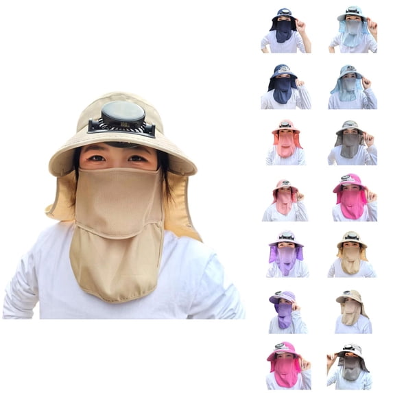 Solar Fan Sun Hat for Women and Men – USB Rechargeable Wide Brim Hat UV Protection, Foldable Travel Hat for Hiking, Gardening, and Summer Outdoor Use