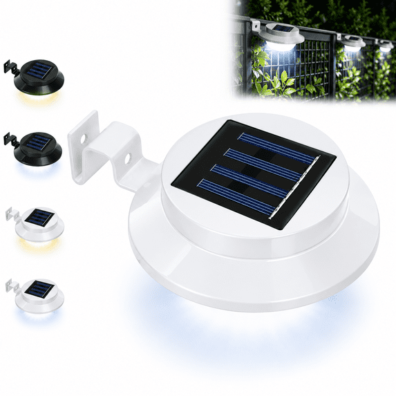 Slar Railing Solar Fence Lights LED Wall Lamp, LED Solar Powered Gutter Light with ...