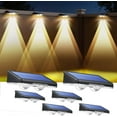 thumbnail image 1 of Solar Fence Lights Outdoor 12 Pack, Warm White & 6 Colors & RGB, IP66 Waterproof LED Deck Light, Dusk to Dawn Fence Lights Solar for Wall, Railing, Step, Patio, Pool, Backyard, Outside, 1 of 16